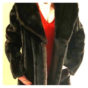Faux mink fur coat - vintage 😍